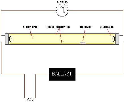 the workings of a fluorescent bulb
